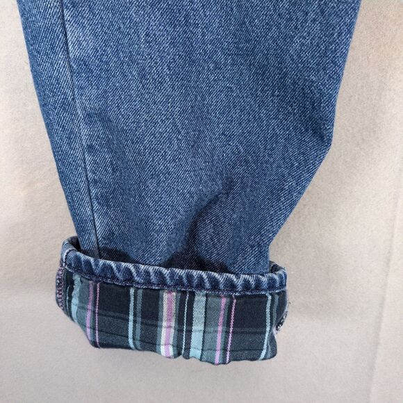 Vtg LL Bean Women's 10 Flannel Lined Original Relaxed Fit Jeans Straight Leg Y2K - Picture 4 of 6